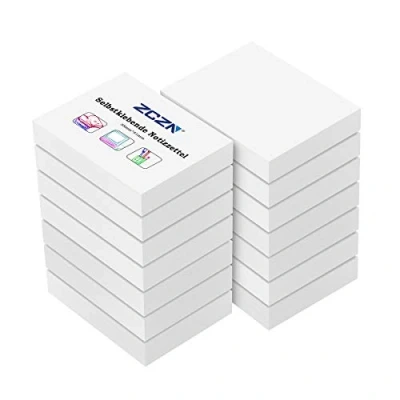 Afbeelding van ZCZN Sticky Notes 14 blokken à 100 vellen zelfklevend wit 51 x 38 mm