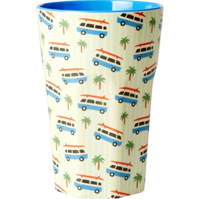 Afbeelding van Rice Melamine Beker Cars Blue Large