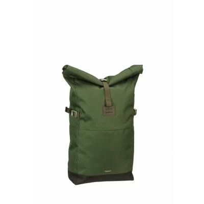 Afbeelding van Sandqvist Icon Rolltop Backpack M dawn green with dark brown leather
