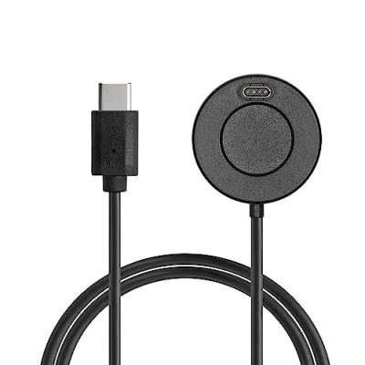 Afbeelding van kwmobile USB oplaadkabel type c geschikt voor Garmin Instinct 2 Solar / Kabel smartwatch in zwart