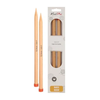 Afbeelding van KnitPro KP35288 naalden, enkele punten, berkenhout, 40 cm x 12 mm