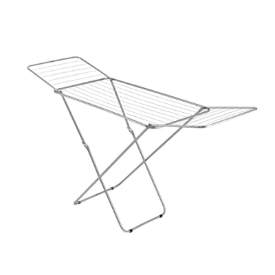 Afbeelding van Metaltex Vulcano Tec Droogrek 18 M Drooglijn 55X180/106X100 Cm Zilver
