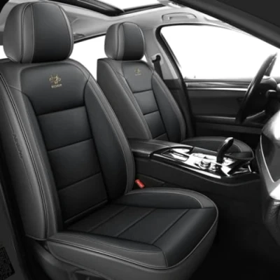 Afbeelding van ORAWLE Universele autostoelhoezen voor Volkswagen VW Tiguan 2 Gen/Tiguan Allspace 2016 2017 2018 2019 2020 2021 2022 2023 Autoaccessoires: grijs zwart