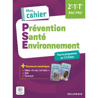 Afbeelding van MON CAHIER PREVENTION SANTE ENVIRONNEMENT 2E 1E TLE PRO
