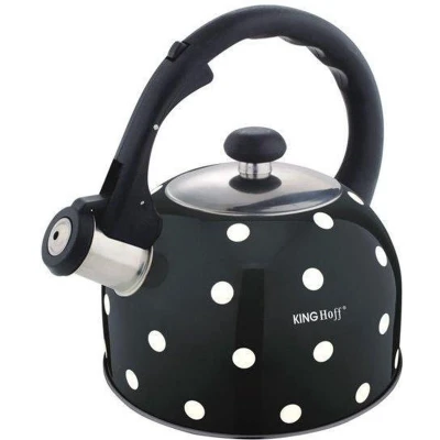 Afbeelding van Kinghoff Fluitketel zwart stippel 2,6 l
