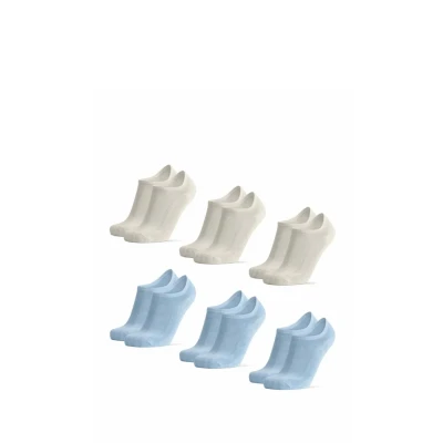Afbeelding van Danish Endurance 6PACK Enkelsokken, Maat: 39 42, Light blue offwhite