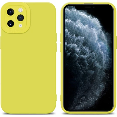 Afbeelding van Cadorabo Hoesje geschikt voor Apple iPhone 11 PRO MAX in Fluid GEEL Beschermhoes gemaakt van flexibel TPU silicone Cover Case