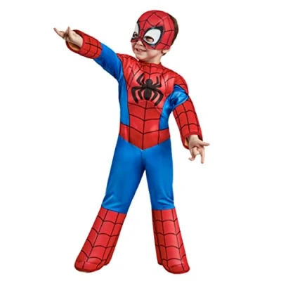 Afbeelding van Rubies Spiderman Kostuum Spider Man Jongen Blauw, Rood Maat 96 Carnavalskleding Verkleedkleding