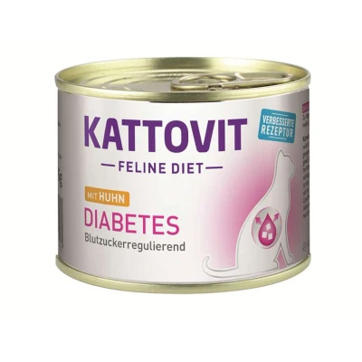 Afbeelding van 6x185g Diabetes (Bloedsuiker) Kip Kattovit Kattenvoer