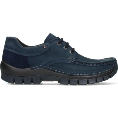 Afbeelding van Wolky Veterschoenen Fly blauw nubuck