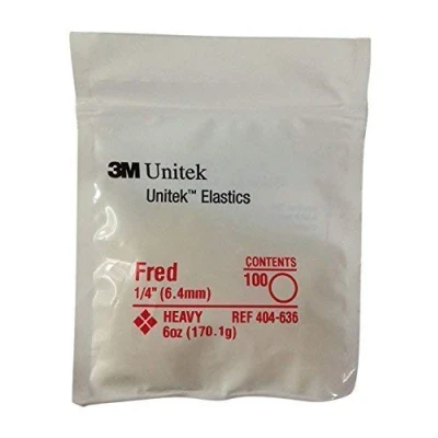 Afbeelding van 3M Unitek, Multifunctionele elastiekjes, heavy 170,1 g (1/4 inch 6,4 mm); Fred, Snorflex