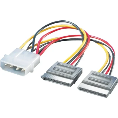 Afbeelding van ROLINE Y Adapterkabel 4 pol. HDD / 2x SATA, 0,12 m