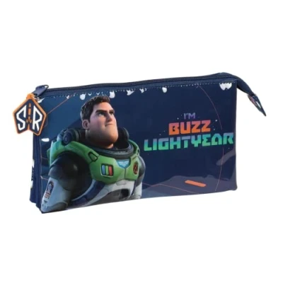 Afbeelding van Pennenetui met 3 vakken Buzz Lightyear Marineblauw (22 x 12 cm)