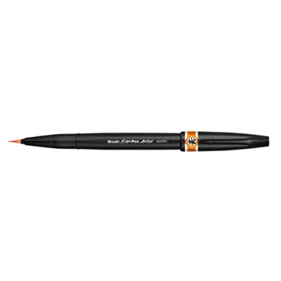 Afbeelding van Pentel SESF30C FX Brush Sign Pen Artist penseelstift met extra fijne penseelpunt, oranje