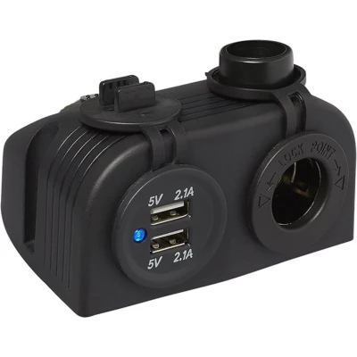 Afbeelding van Pro Plus Opbouw Kit: Stekkerdoos DIN + USB Poort Dubbel 2 x 2100mA