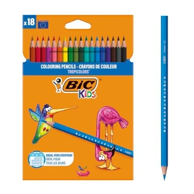 Afbeelding van Bic Kids Kleurpotlood Tropicolors, Etui Van 18 Stuks