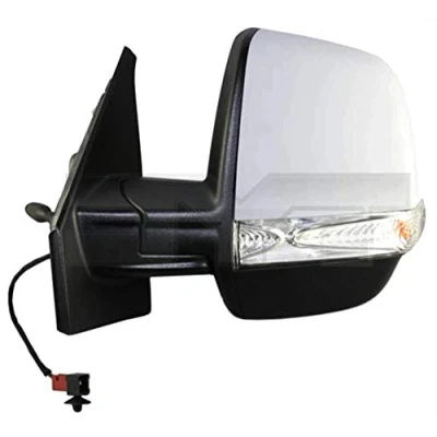 Afbeelding van Buitenspiegel Tyc 325 0146 Links Met grondlaag Instellen: kabel, Bol vormig FIAT: Doblo II Box Body / Estate, OPEL: Combo D Estate