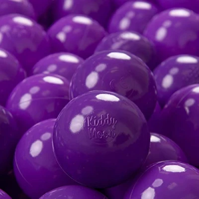 Afbeelding van KiddyMoon 700 ∅ 7cm kinderballen speelballen voor ballenbad baby eenkleurige plastic ballen made in eu, paars