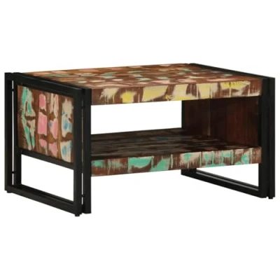 Afbeelding van vidaXL Salontafel 70x50x38 cm massief gerecycled hout meerkleurig