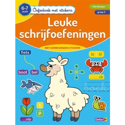 Image de Oefenboek met stickers Leuke schrijfoefeningen (6 7 j.)