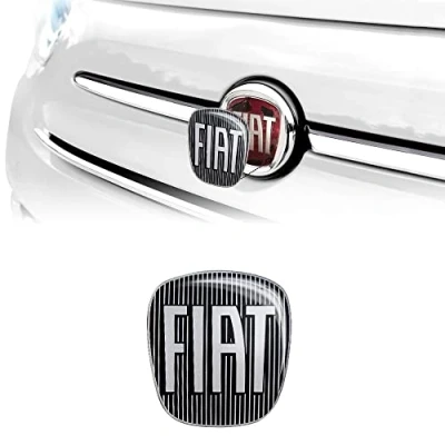 Afbeelding van Fiat 14186A 3D sticker vervangend logo voor 500, zwart