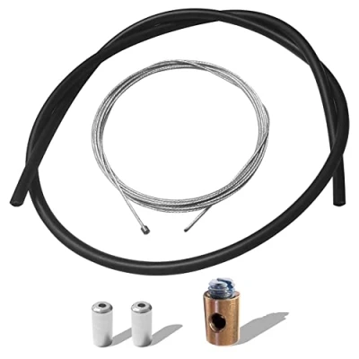 Afbeelding van cyclingcolors gaskabel motorfiets performance met kabelklem eindkappen compatibel carburateur dellorto bromfiets scooter 50cc