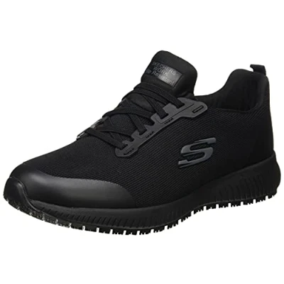 Afbeelding van Skechers Squad Sr Sneaker voor dames, Zwart plat gebreid, 41 EU