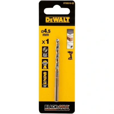 Afbeelding van DEWALT DT20519 QZ Black &amp; Gold metaalboor 4,5mm
