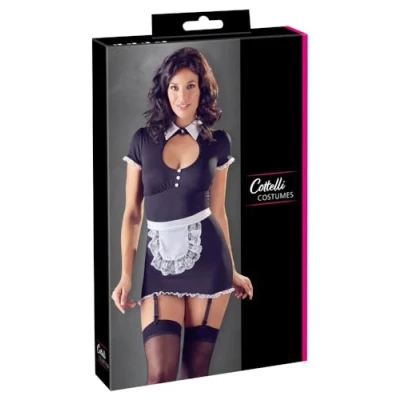 Afbeelding van Cottelli Collection Sexy Dienstmeisje Kostuum Met Jarretels