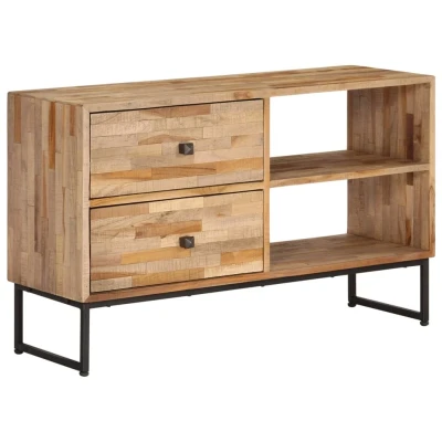 Afbeelding van Tv meubel 90x30x55 cm gerecycled teakhout