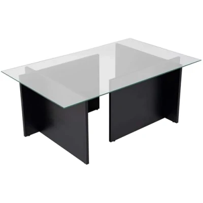 Afbeelding van Asir Salontafel Zwart hout 105 x 65 40 cm