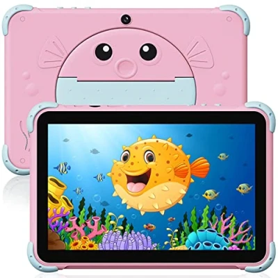 Afbeelding van Ascrecem tablet voor kinderen, 10 inch, Android, touchscreen, met wifi, IPS display, dubbele camera, ouderlijk toezicht, 2 GB + 32 GB, Quad Core, educatieve kinderen van