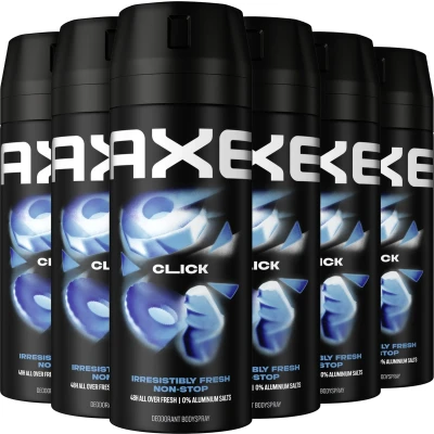 Afbeelding van 6x Axe Deodorant Bodyspray Click 150 ml