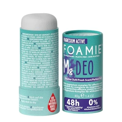 Image de Foamie Déodorant Solide Rain In The Woods (40g) Stick déo frais efficacité 48h sans aluminium ni alcool Vegan &amp; plastique Testé dermatologiquement
