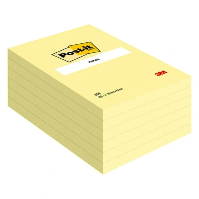 Image de 3m Post It Repositionnable 102x152mm Jaune Bloc De 100f