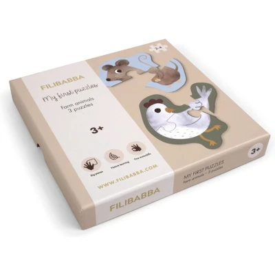 Afbeelding van Filibabba mijn eerste puzzel 3 stuks boerderij
