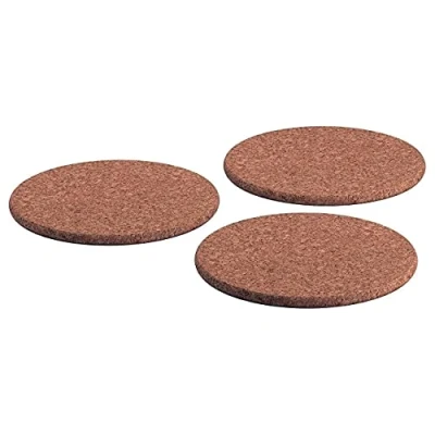 Afbeelding van Ikea Heat onderzetters van kurk, 3 stuks, diameter 19 cm