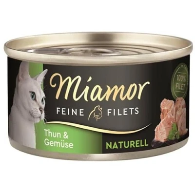 Afbeelding van Miamor Fijne Filets Naturel 6 x 80 g Kattenvoer Tonijn &amp; Groenten