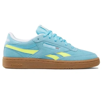 Afbeelding van Reebok Classic CLUB C Revenge Unisex Sneakers laag voor kinderen, Maat: 39, Digital blue/solar acid yellow/gum Veloursleer
