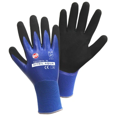 Afbeelding van L+D Nitril Aqua 1169 M Werkhandschoen Nylon Maat (handschoen): 8, EN 388 Cat II 1 stuk(s)