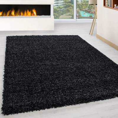 Afbeelding van Basic Shaggy vloerkleed Antraciet Hoogpolig 200x290 cm
