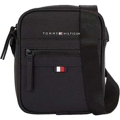 Image de Tommy Hilfiger Sac Bandoulière Homme Essential PU Mini Reporter Petit Modèle, Noir (Black), Taille Unique