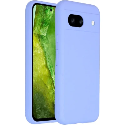Afbeelding van Accezz Hoesje Geschikt voor Google Pixel 8a Siliconen Liquid Silicone Backcover Paars