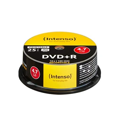 Afbeelding van Intenso 4811154 DVD+R disc 4.7 GB 25 stuk(s) Spindel Bedrukbaar
