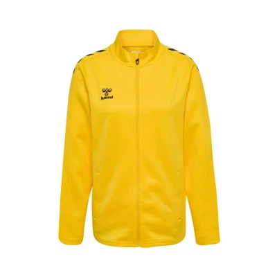 Afbeelding van hummel hmlCORE XK Sweat zippé en polyester pour femme, jaune sport, taille 2XL