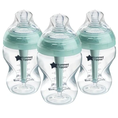Afbeelding van Tommee Tippee babyflessen Advanced Anti koelik langzaam stromende borstachtige speen 260 ml pak van 3