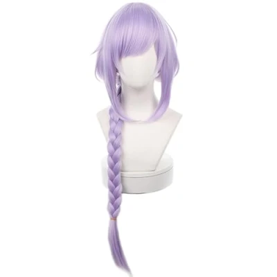 Afbeelding van HIROAKIYA Qiqi pruik, Genshin Impact Cosplay pruik met pruikkap, lengte ca. 85 cm