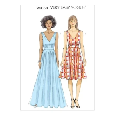 Afbeelding van VOGUE PATTERNS Voor helikopter A5, maten 6/8/10/12/14, damesjurkpatronen, veelkleurig