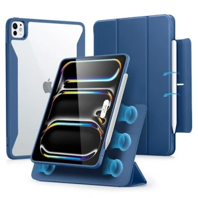 Afbeelding van ESR Rebound Hybrid 360 Hoes Geschikt voor Apple iPad Pro 13 (2024) Book Case Blauw