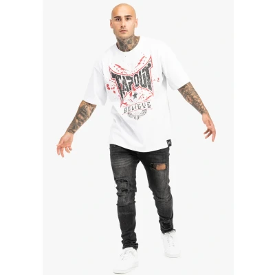 Afbeelding van Tapout Doylen Tshirt print, Heren, Maat: Large, White red black